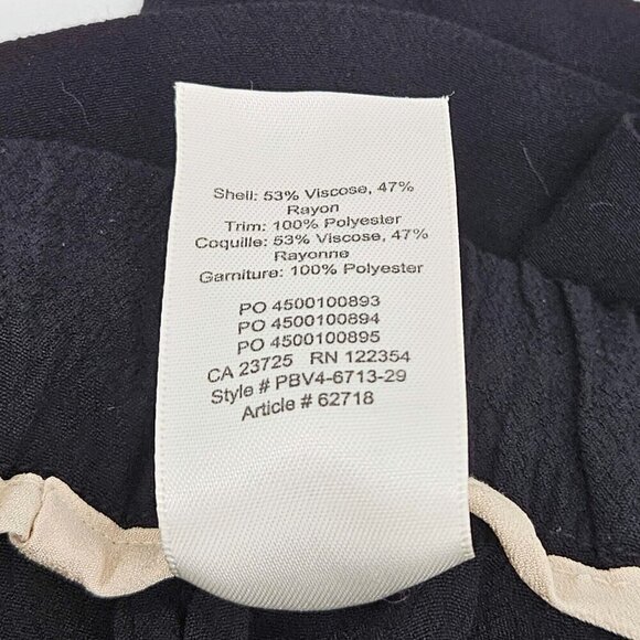 Wilfred Aritzia Wide Leg Cropped Pants Black Women’s Size M Tie Waist Minimalist - Picture 6 of 11